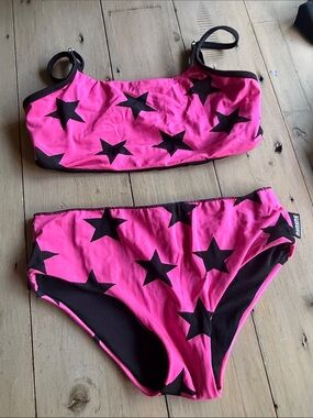 Kids Pink Star Two-Piece Swim Set Nununu
